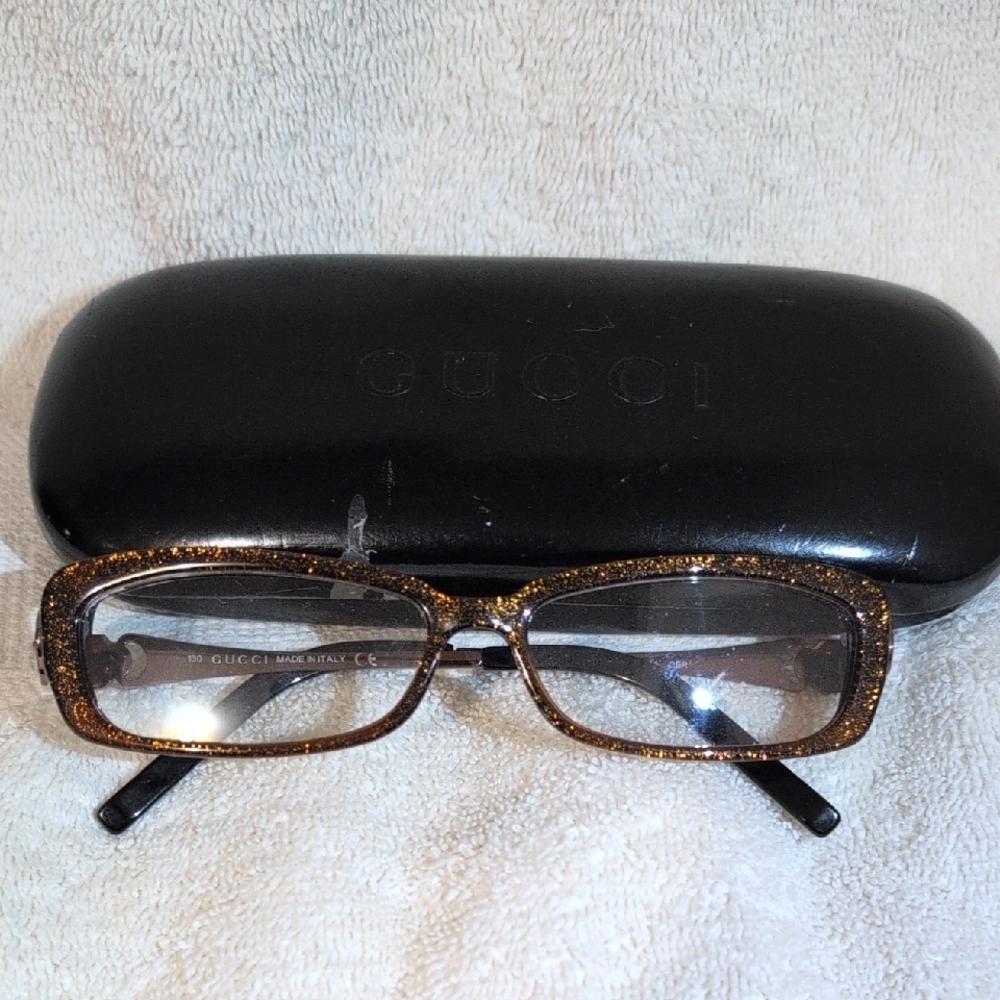 Gucci Women's Sparkling Brown Glasses - Picture 3 of 12